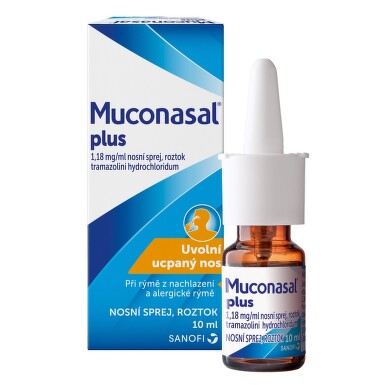 MUCONASAL PLUS 1,18MG/ML nosní podání SPR SOL 1X10ML