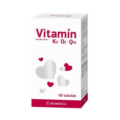 Vitamín K2+D3+Q10 Biomedica tob.60
