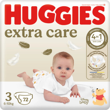HUGGIES extra care 3 6-10kg 72ks