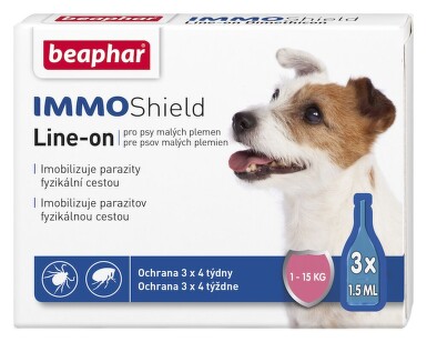 beaphar IMMO Shield Line-on pes S 1-15kg 3x1.5ml