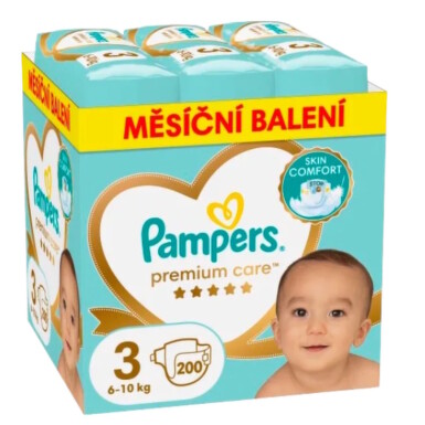 Pampers Premium Care 3 plenky 6-10kg 200ks