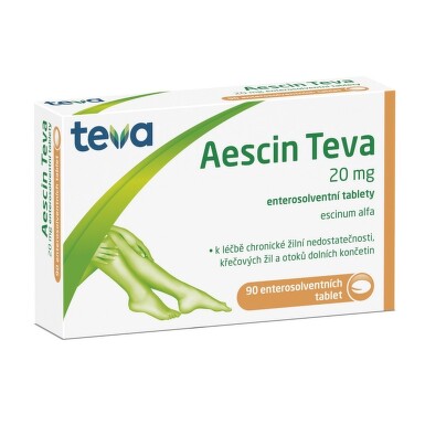 AESCIN-TEVA 20MG enterosolventní tableta 90