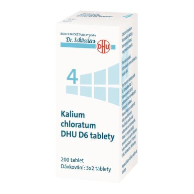 KALIUM CHLORATUM DHU D5-D30 neobalené tablety 200