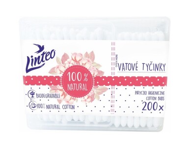 Vatové papírové tyčinky Linteo - 200 ks - box