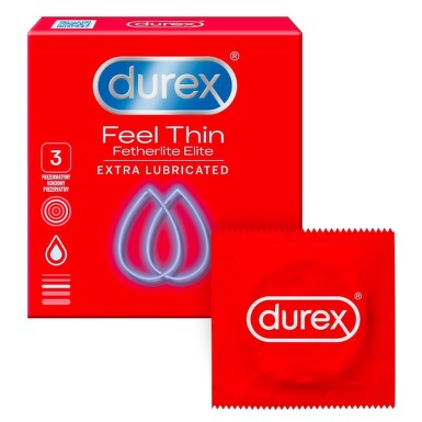 Prezervativ DUREX Feel Thin Extra Lubricated 3 ks