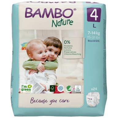 Bambo Nature 4 dětské plenk. kalhotky 7-14kg 24ks