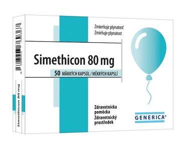 Simethicon 80mg 50 měkkých želatinových kapslí