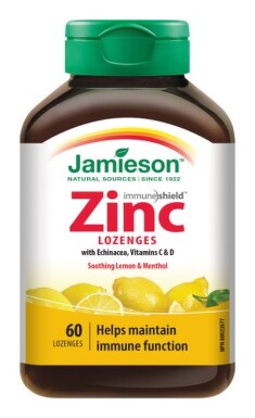 JAMIESON Zinek vitamin C+D3 příchuť citron-máta pastilky 60