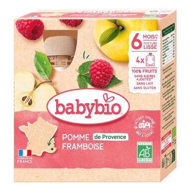 BABYBIO 4x kapsička jablko malina 90 g