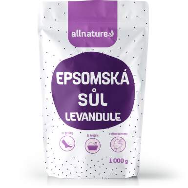 Allnature Epsomská sůl Levandule 1000g