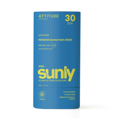 ATTITUDE Dětská minerální ochranná tyčinka na tělo bez vůně SPF30 60g