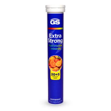 GGS Extra Strong Multivitamin + minerály pomeranč šumivé tablety 20+5