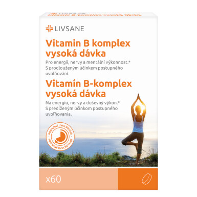 LIVSANE Vitamin B Komplex vysoká dávka 60 ks