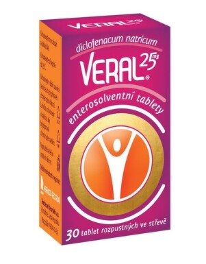 VERAL 25MG enterosolventní tableta 30