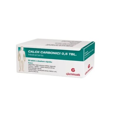 CALCII CARBONICI 0,5 TBL. MEDICAMENTA 0,5G neobalené tablety 50