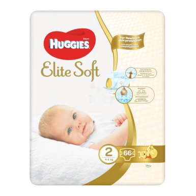 HUGGIES Elite Soft 2 4-6kg 66ks