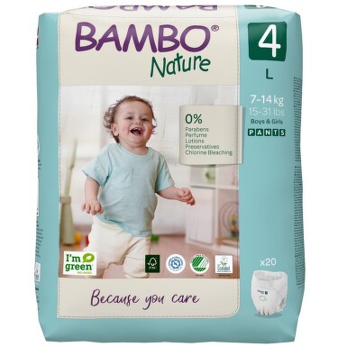 Bambo Nature Pants 4 navl.pl.k.trenink.7-14kg 20ks