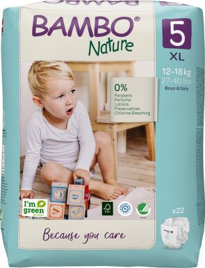 BAMBO NATURE 5 KALHOTKY ABSORPČNÍ DĚTSKÉ, ZALEPOVACÍ, 12-18 KG, 2