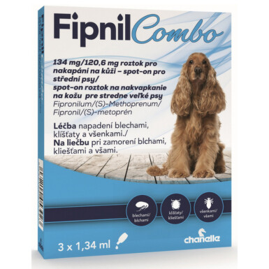 Fipnil Combo 134/120.6 mg spot-on Dog M 3 x 1.34ml