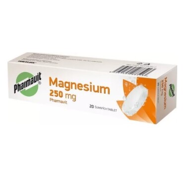 MAGNESIUM/VITAMIN C PHARMAVIT 250MG šumivá tableta 20