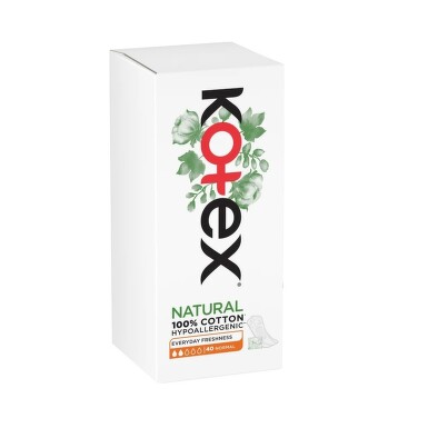 KOTEX Natural slipové vložky Normal 40ks