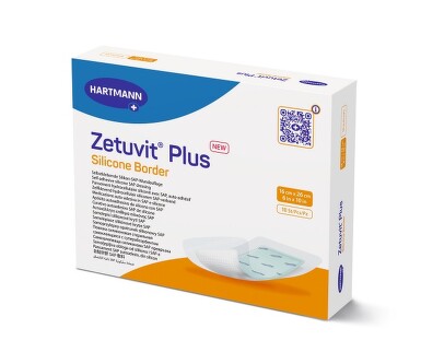 ZETUVIT PLUS SILICONE BORDER 16X26 CM,10 KS