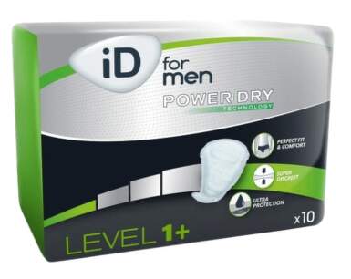VLOŽKY ABSORPČNÍ ID FOR MEN LEVEL 1+ COTTON FEEL,385ML,10KS