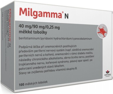 MILGAMMA N 40MG/90MG/0,25MG měkké tobolky 100