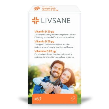 LIVSANE Vitamín D 20mcg tbl.60