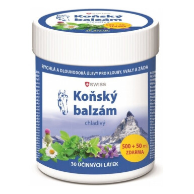 Koňský balzám SWISS chladivý 500 + 50 ml