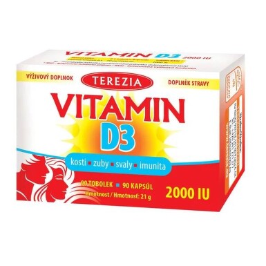 TEREZIA Vitamín D3 2000 IU tob.90