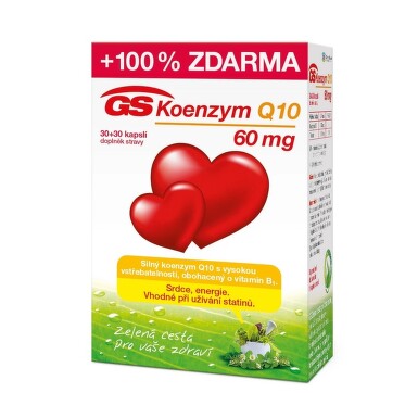 GS Koenzym Q10 60mg cps.30+30 ČR/SK NOVÝ