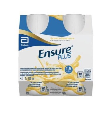 ENSURE PLUS BANÁNOVÁ PŘÍCHUŤ perorální roztok 4x220ml