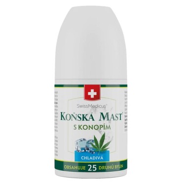 Koňská mast s konopím chladivá Roll on 90ml