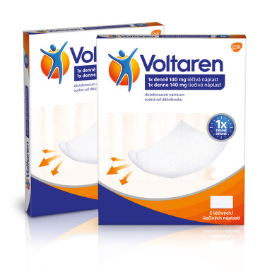 VOLTAREN 1X DENNĚ 140MG léčivé náplasti 5 - balení 2 ks