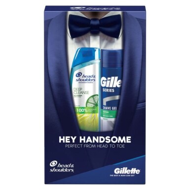 Dárková sada pro muže - šampon Head & Shoulders a gel na holení Gillette Gel