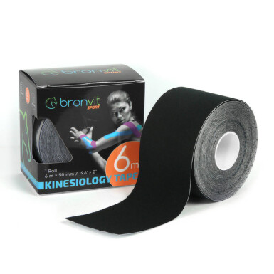 BronVit Sport Kinesio Tape classic černá 5cmx6m