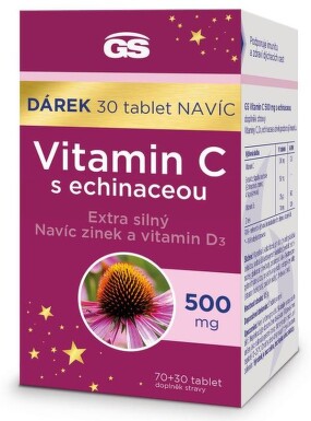 GS Vitamin C500 s echinaceou tbl.70+30 dárek 2023