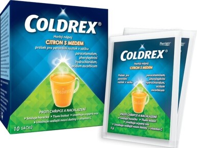 COLDREX HORKÝ NÁPOJ CITRON S MEDEM 750MG/10MG/60MG perorální prášek pro roztok v sáčku 10 II