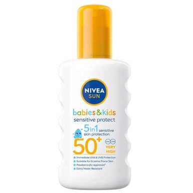 NIVEA SUN Dětský sprej na opalování Sensitive OF50+ 200ml