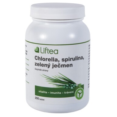 LIFTEA Chlorella/Spirulina/Zelený ječmen tbl.250