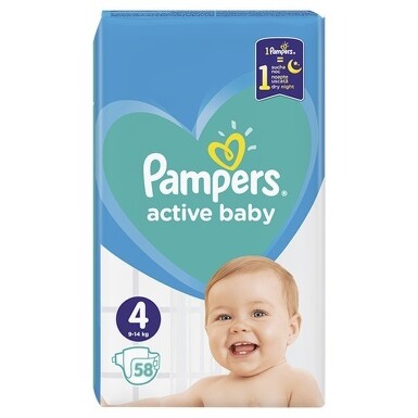 PAMPERS Active Baby VPP Maxi 7-14kg 58ks