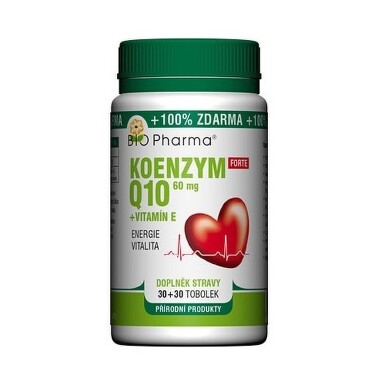 Koenzym Q10 Forte 60mg +Vitamín E tob.30+30 Bio-Ph