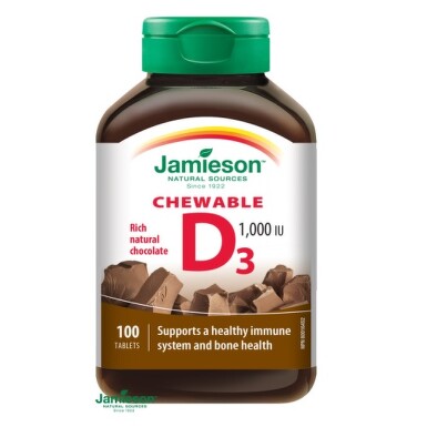 JAMIESON Vitamín D3 1000IU cucací Čokoláda tbl.100
