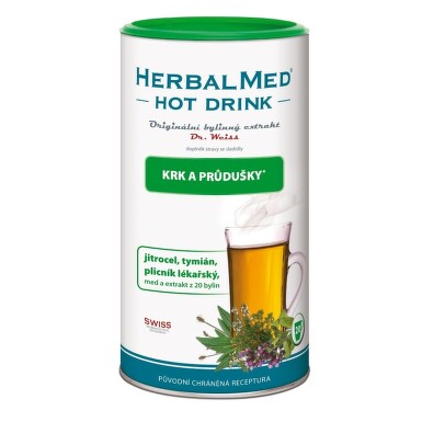 HerbalMed HotDrink Dr.Weiss kašel průduš180g+vit.C