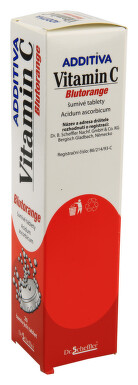 ADDITIVA VITAMIN C BLUTORANGE perorální šumivá tableta 20X1GM