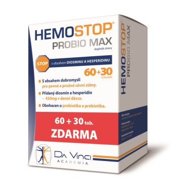 Hemostop Probio MAX Da Vinci Academia tob. 60+30