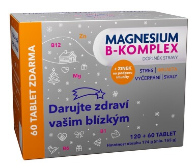 Magnesium B-komplex VÁNOCE Glenmark tbl.120+60