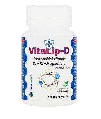 VitaLip-D - lipozomální vitamín D3+K2+Mg 30 kapslí