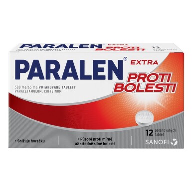PARALEN EXTRA PROTI BOLESTI 500MG/65MG potahované tablety 12